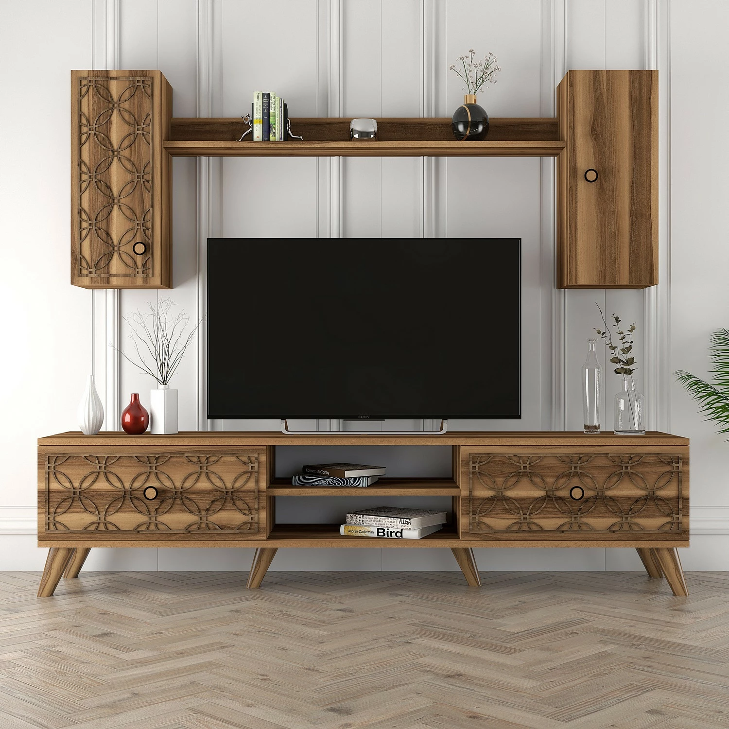 Komodë TV Hanah Home, Class S, ngjyrë arre