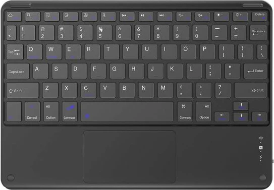Tastierë wireless Bluetooth BLACKVIEW K1 ultra-slim universale me touchpad, layout ENG, e zezë