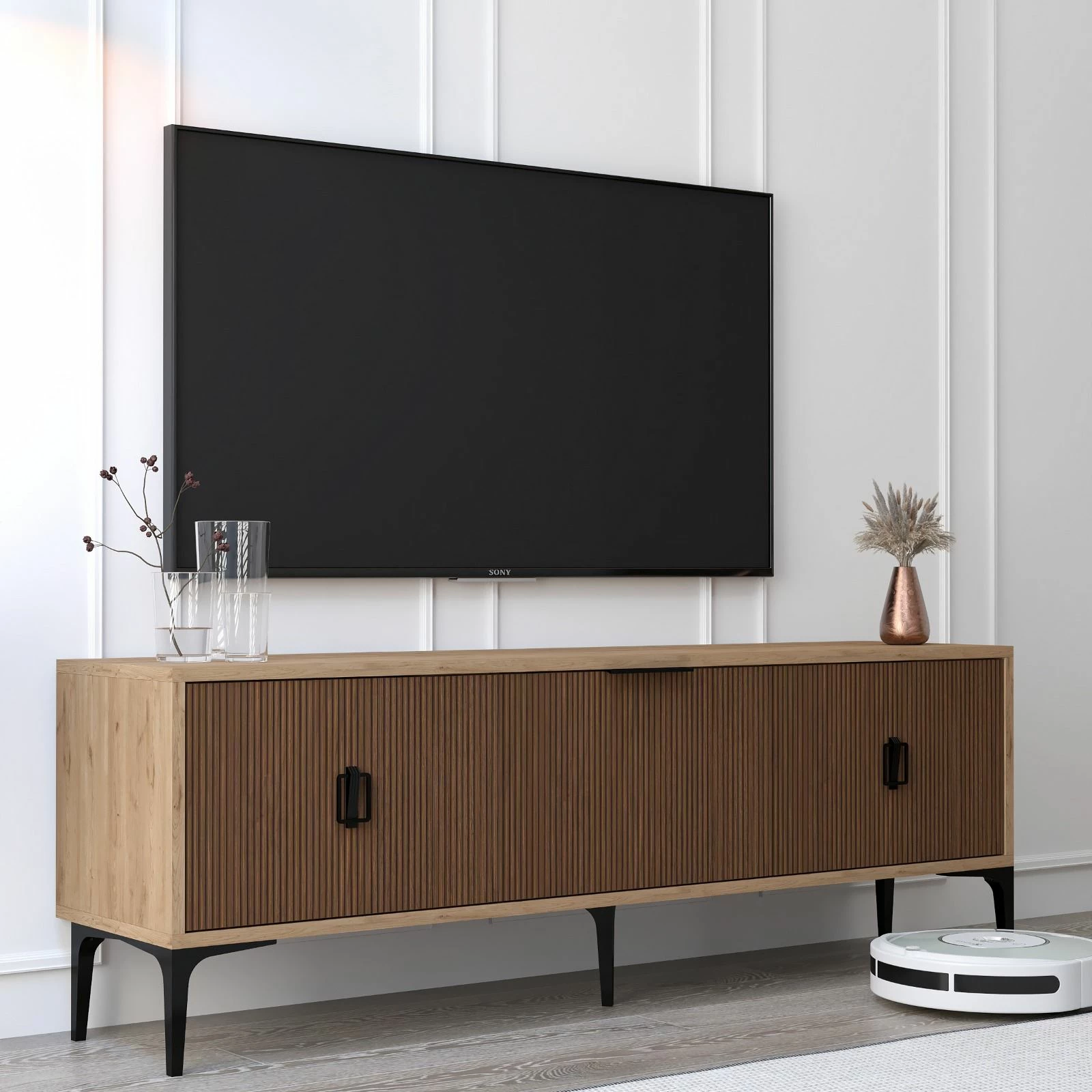 Komodë TV Skye Decor, ngjyrë lisi safir, 3503 Neva