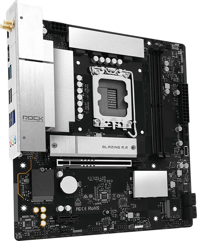 Pllakë amë ASRock B860M Rock WiFi, Socket 1851, micro ATX, DDR5, HDMI/DP