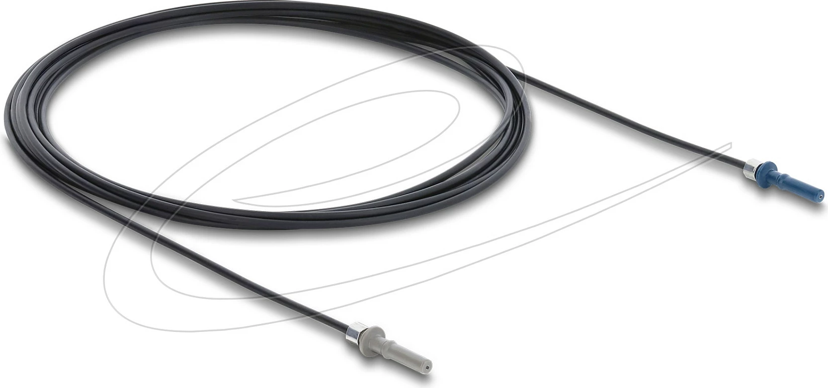 Kabllo fibër optike DeLOCK HFBR 4501-4511Z, POF multimode, duplex, 3 m, e zezë/gri/blu