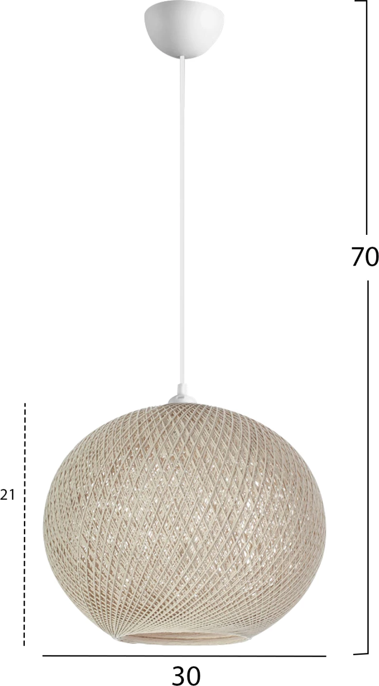 Llambë varëse tavani, sferë ovale, litar i thurur, FH7625.02 6