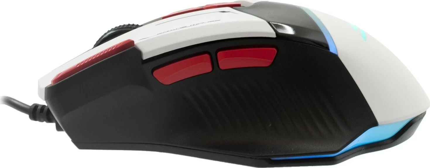 Maus gaming Baracuda Manta BGM-042, RGB, 12800 DPI, i bardhë