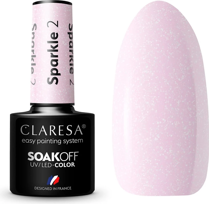 Llak për thonj për femra Claresa Sparkle Hybrid 2, 5g