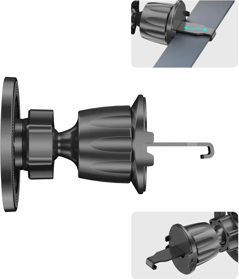 Mbajtës magnetik për celular Tech-Protect N58, MagSafe, për kokpit, xham ose ventilator, i zi