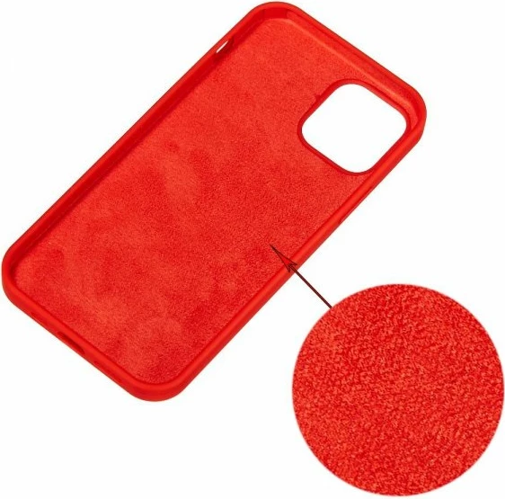 Mbështjellës ONASI 13390 për iPhone 13 Pro, silikon i lëngshëm, kuqe