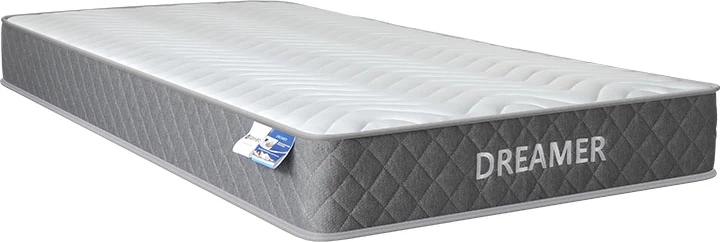 Krevat me dyshek Mago-Dreamer, material stof antracit, 100x200cm