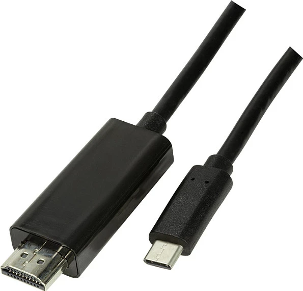 Kabllo LogiLink USB-C në HDMI, 4K/60Hz, 3 m, e zezë