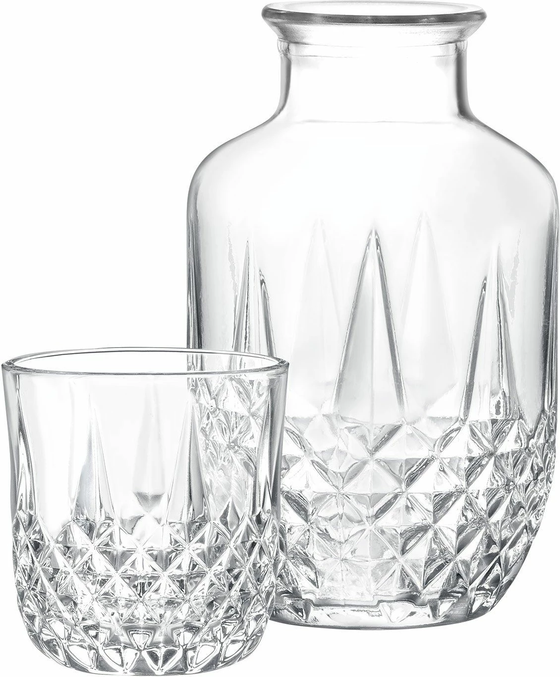 Shishe qelqi Hermia Concept, karafë uji, transparente