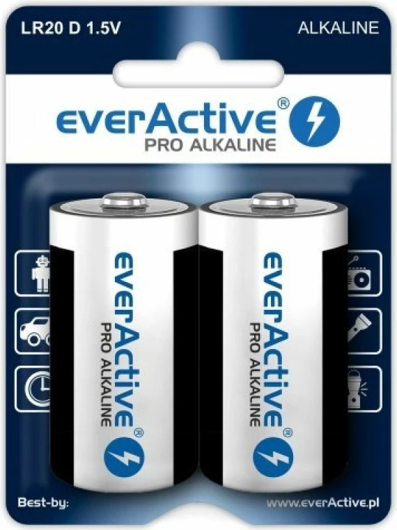 Bateri alkaline everActive EVLR20-PRO D (2 copë)
