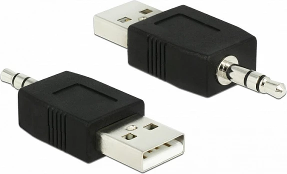 Adapter USB-A në 3.5mm DeLOCK 66069, Plug & Play, i zi