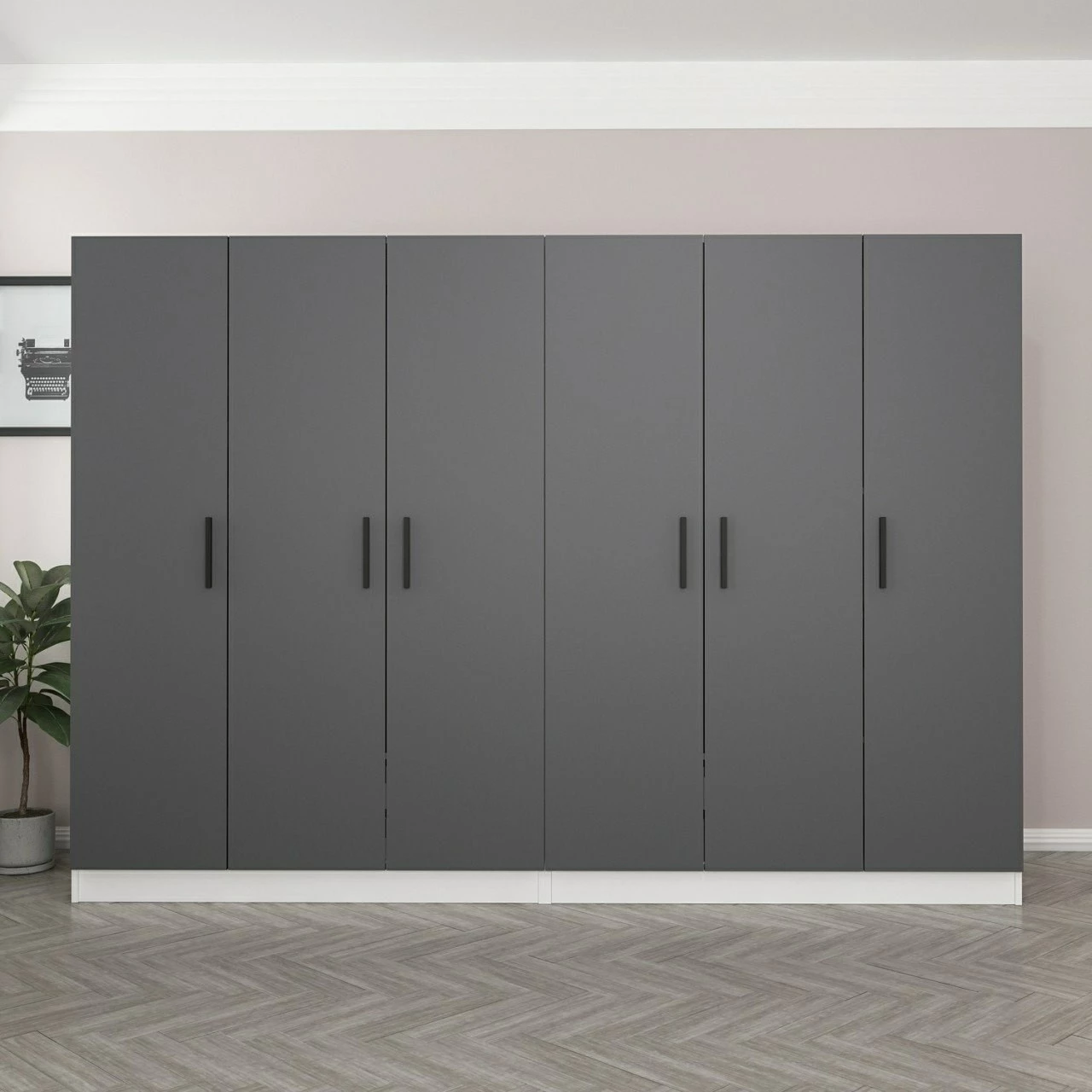 Dollap Skye Decor, antracit, 270x210x52cm