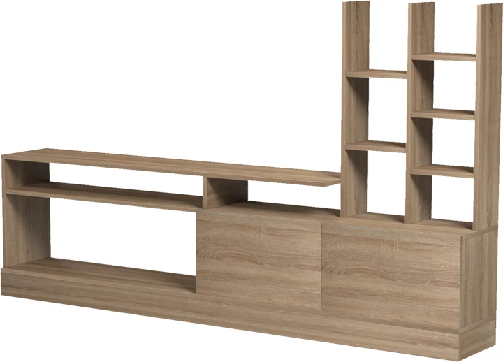 Njësi muri Seruno për TV, ngjyrë sonoma, 170x25x100cm