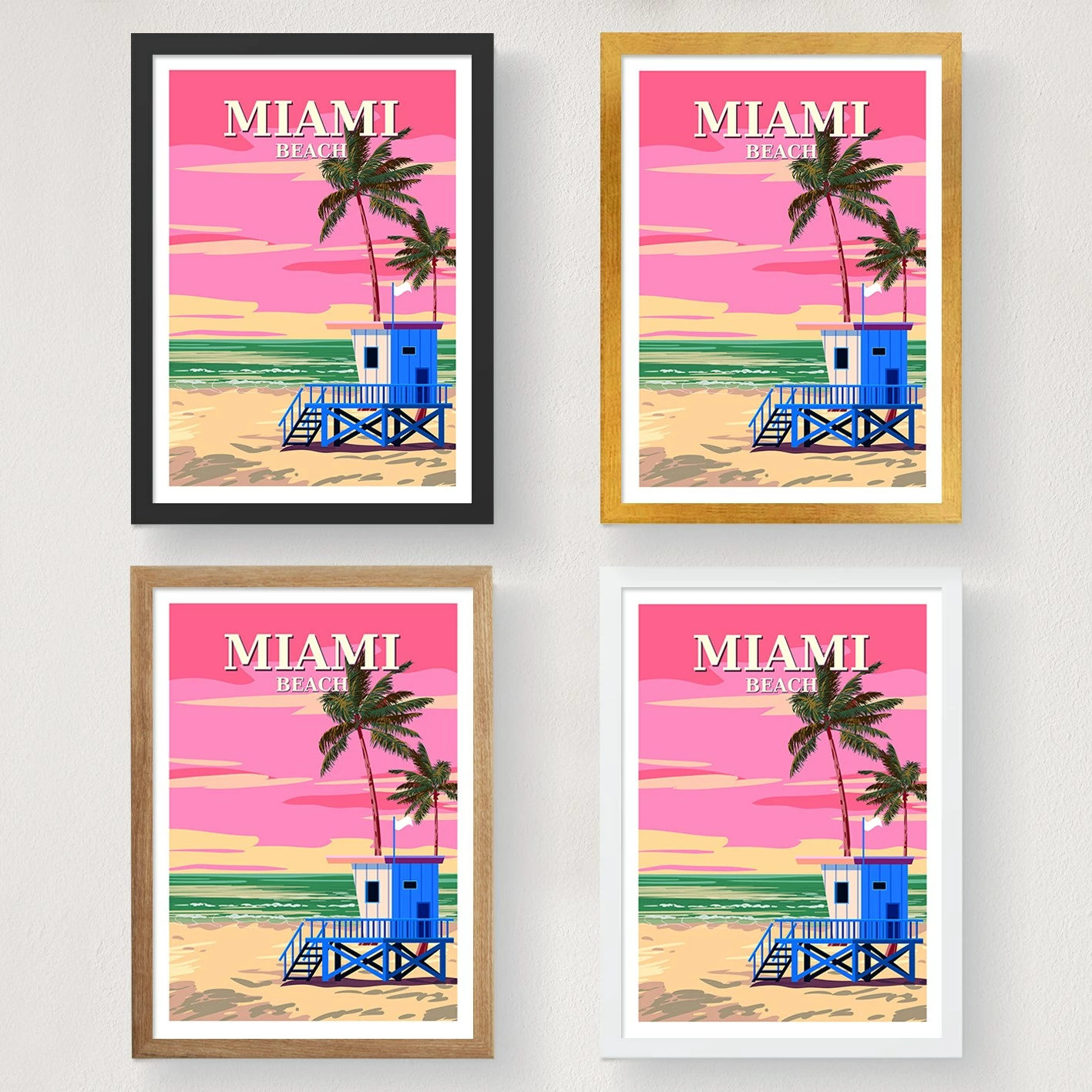 Poster A4, Miami - 2016, shumëngjyrësh