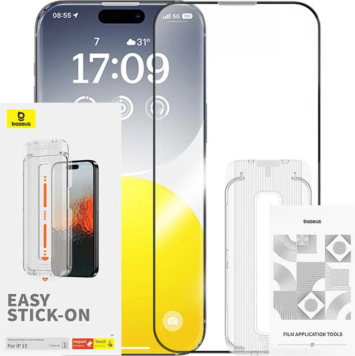 Xham i temperuar Baseus Sapphire 0.3mm për iPhone 15