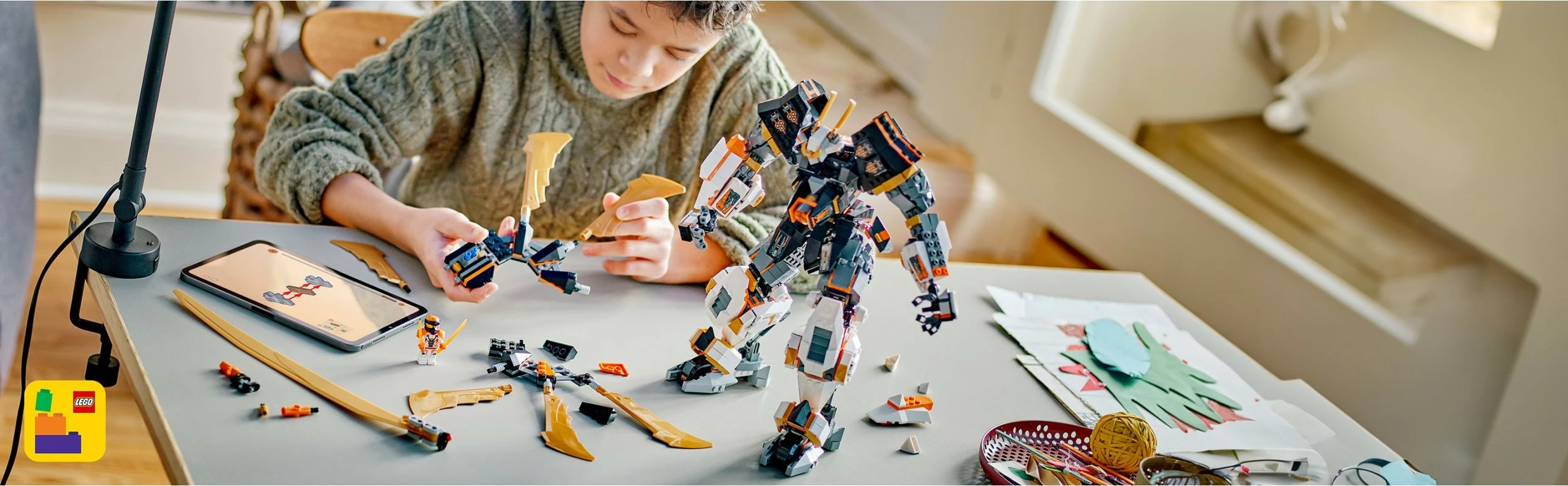 Set ndërtimi LEGO Ninjago 71821 Cole’s Titan Dragon Mech, shumëngjyrësh