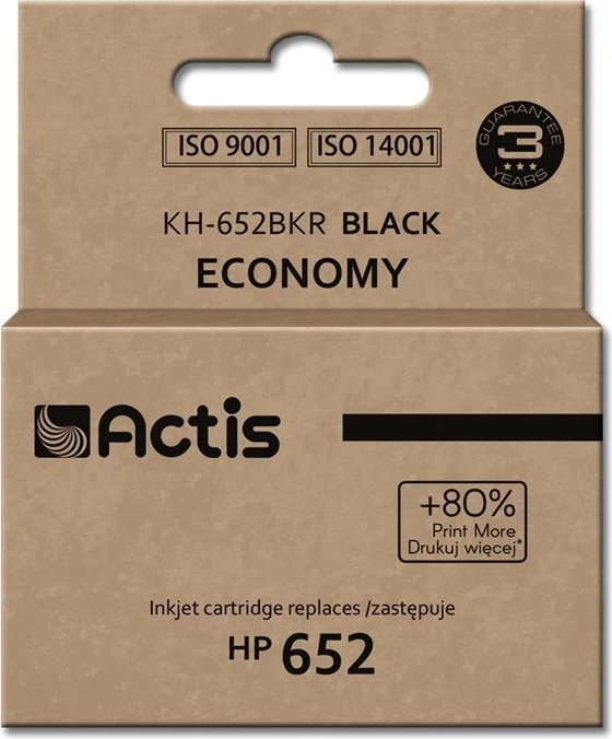 Ngjyrë zëvendësuese Actis KH-652BKR për printerë HP, e zezë 