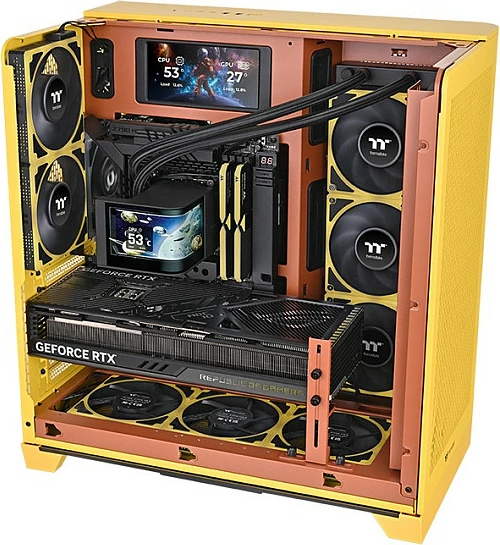 Ftohës uji AIO Thermaltake MAGCurve 360 Ultra ARGB Sync, 360mm, 3x120mm, ekran AMOLED 6.67", i zi