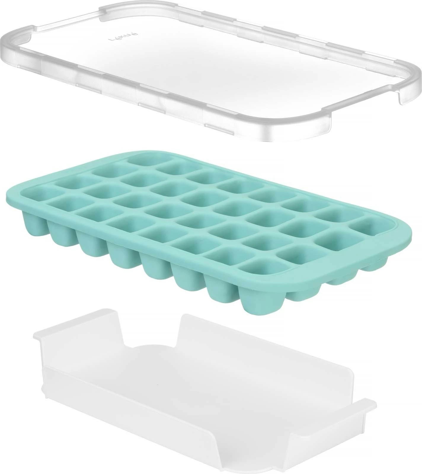 Tabakë kube akulli me kapak, Bar Up, 32 kube, silikon, 335x180 mm, blu