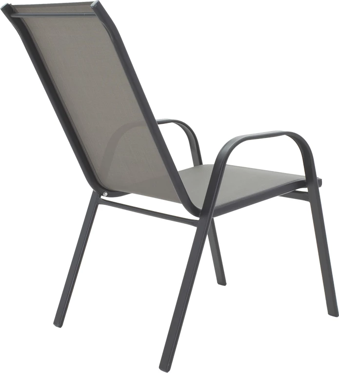 Tavolinë me karrige Calan-Ensure set prej 7 copash, metal dhe tekstilene antracit