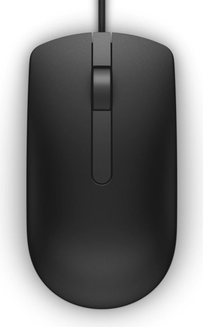 Maus Dell MS116 570-AAIS madhësi standarde me kabllo, e zezë