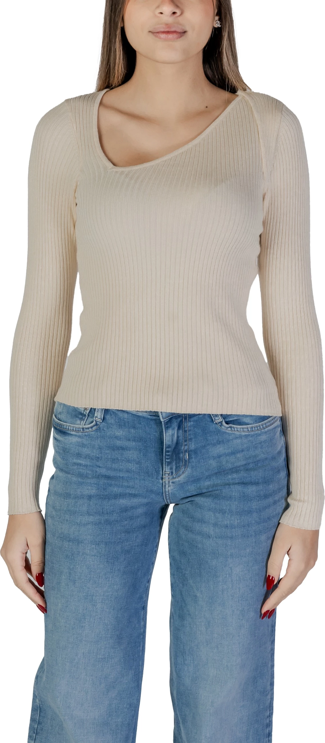 Xhemper për femra Vila Clothes VINELLY 14103386, krem [Madhësia: M]