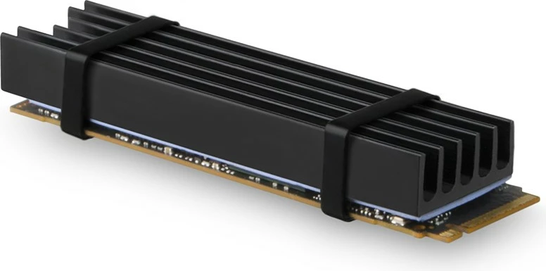 Ftohës pasiv AXAGON CLR-M2L10 për SSD M.2, alumini, 10mm, i zi