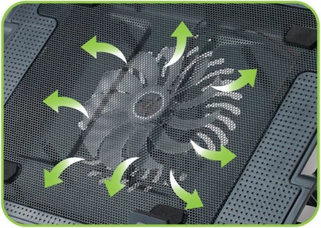 Pad ftohës për laptop TECHly, i zi