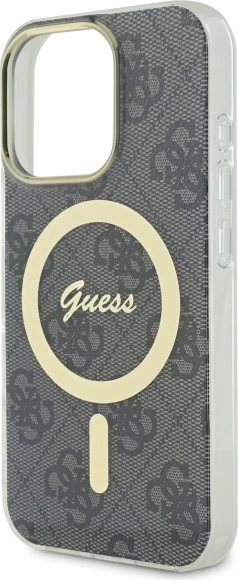Mbështjellës Guess IML 4G MagSafe për iPhone 16 Pro Max, Zi