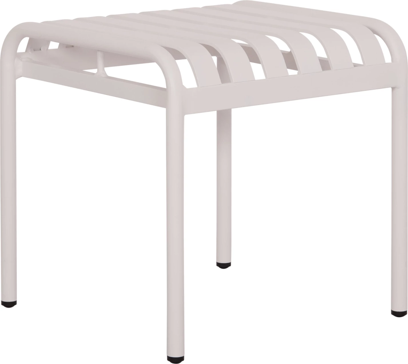 Stool i shkurtër alumini RACHEL, ngjyrë e bardhë, FH6340.02, 45x45x46cm