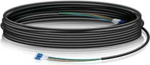 Kabëll fibër optike Ubiquiti, Single-Mode LC, 60.96 m, i zi