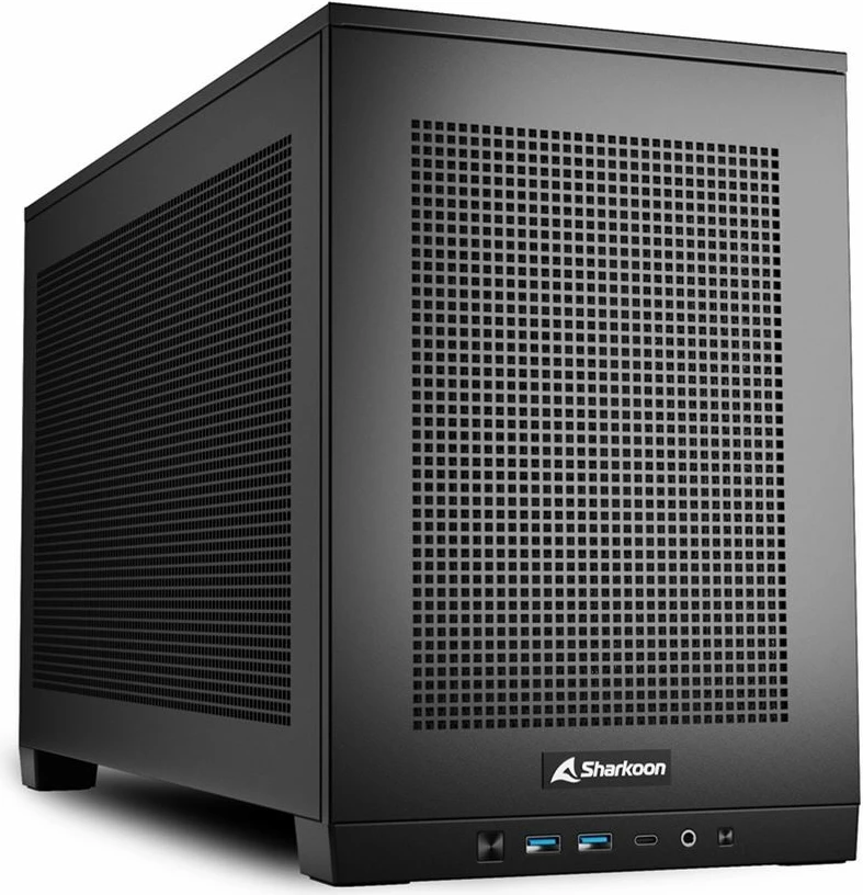 Kasë Sharkoon Rebel C20 ITX, mini-tower, metal, e zezë