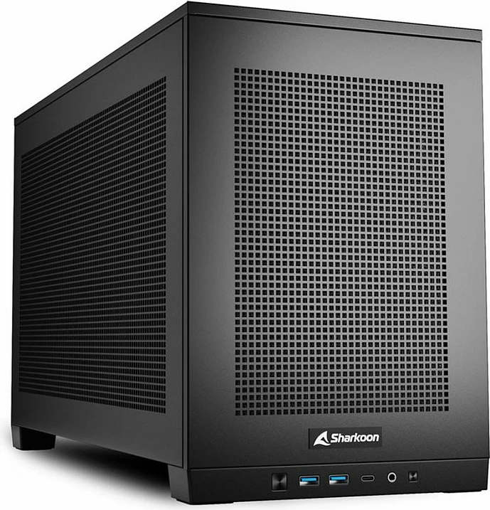 Kasë Sharkoon Rebel C20 ITX, mini-tower, metal, e zezë