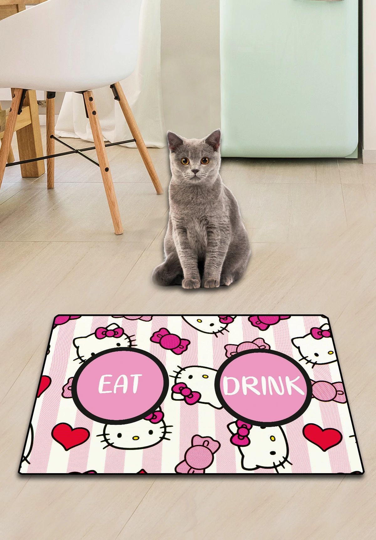 Tapet për rërë të maceve, Paws & Whiskers, Berretto Rosa, shumëngjyrësh, 40x60cm