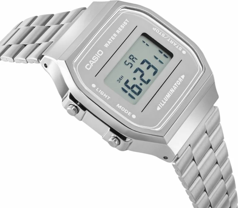 Orë dore për meshkuj Casio Vintage A168WEM-7EF, argjend