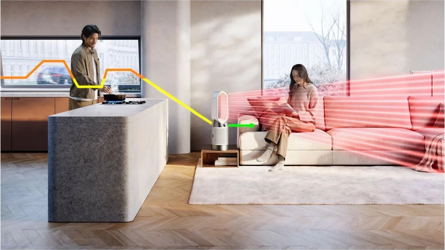 Purifikator ajri, ngrohës dhe ventilator Dyson Purifier Hot+Cool HP1, silver