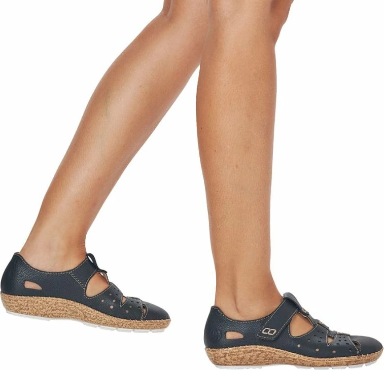 Këpucë të ulëta femra Rieker 44852-14, të zeza