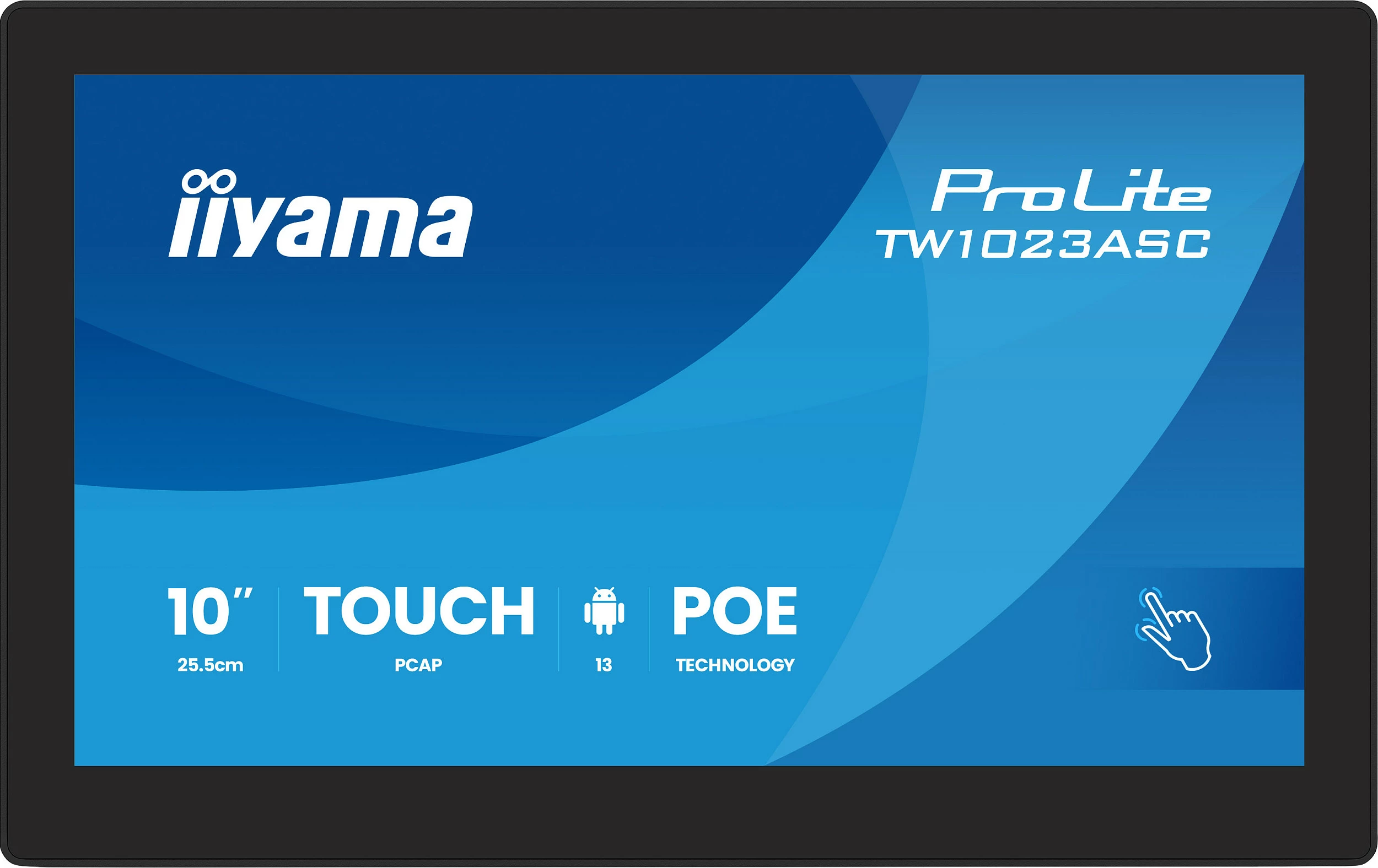 Monitor touch iiyama ProLite TW1023ASC-B3P, 10.1 inç, IPS, 1280x800, PoE, LAN, webcam, zi