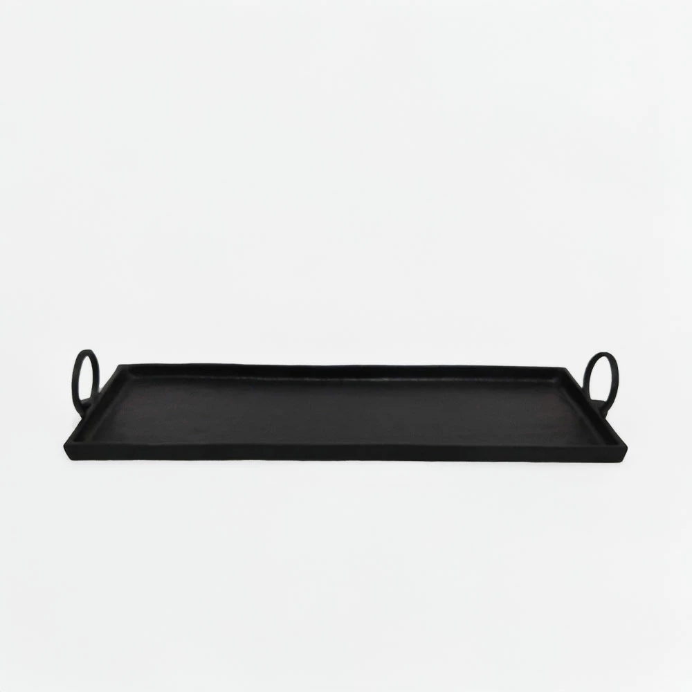 Tabaka dekorative Angolo, alumin, e zezë, 75x24x3cm