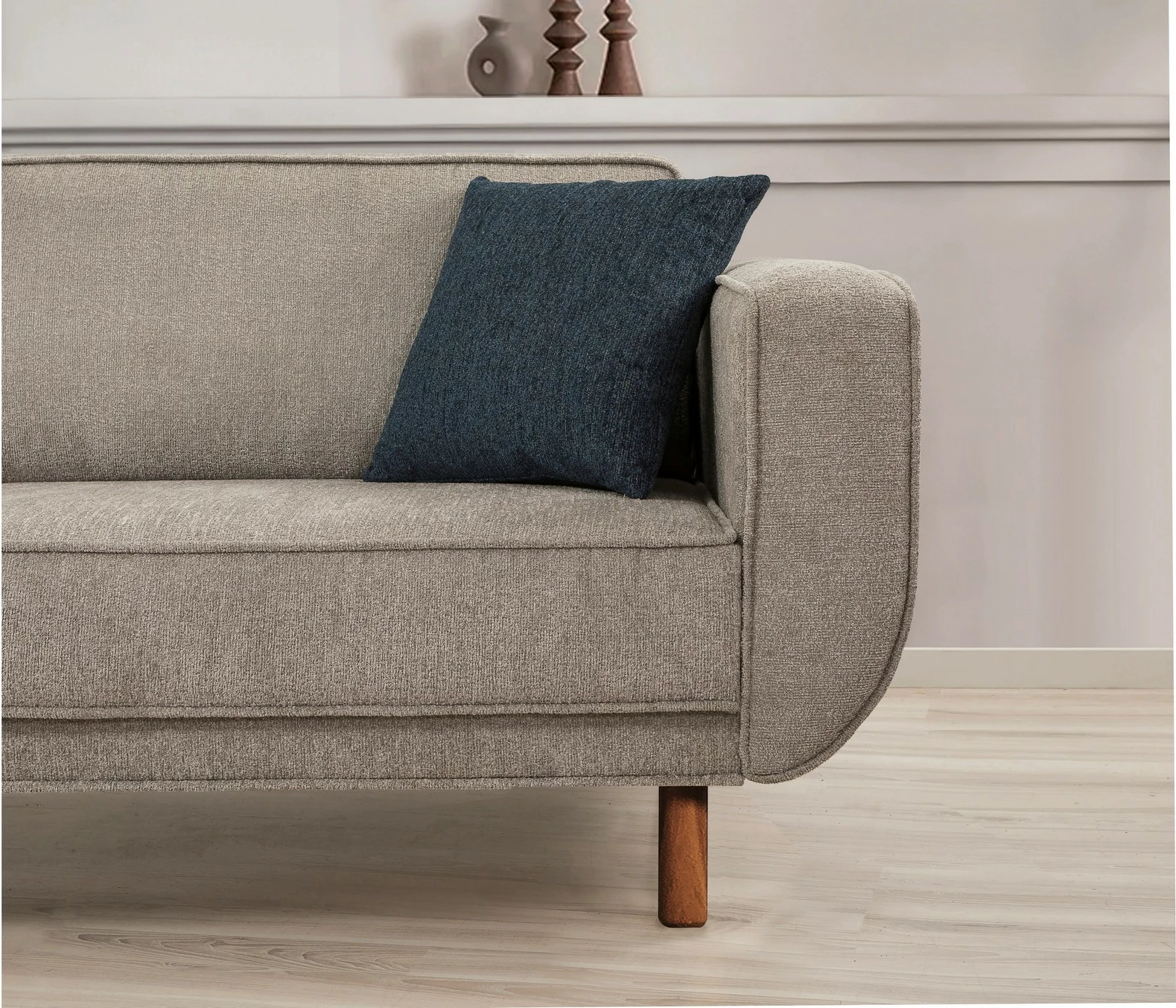 Set divan-krevat Atelier del Sofa, Lorus, ngjyrë arre, gri