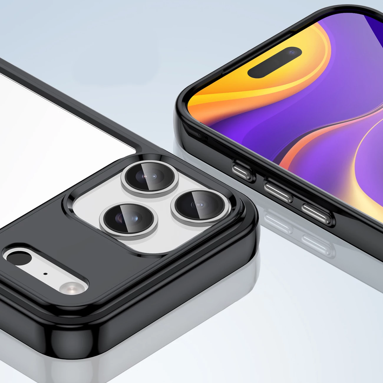 Mbështjellës Hurtel Outer Space për iPhone 17 Pro Max, MagSafe, i zi transparent