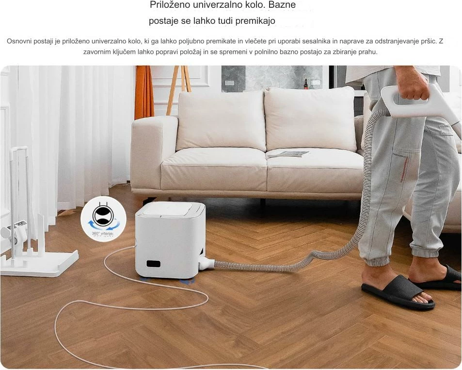 Fshesë me korrent multifunksionale Lydsto R10 4-në-1, 3000Pa/26kPa, 5200mAh, LiDAR, qese pluhuri 3L, e bardhë