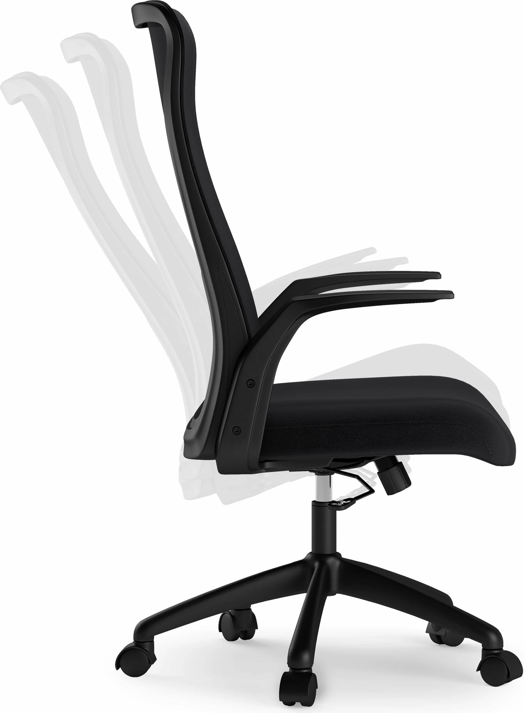 Karrige zyre SENSE7 Juno, rrotulla, mekanizëm Tilt, rrjetë mesh, deri 130 kg, e zezë