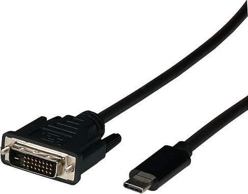 Kabllo EFB Elektronik USB Type-C në DVI-D, 2m, 1080p, e zezë