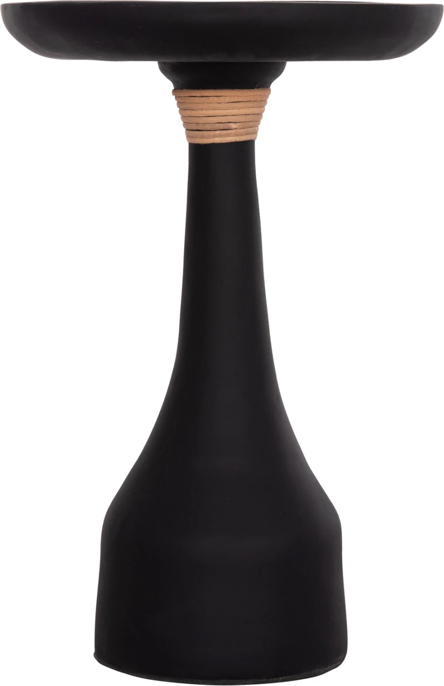 Tavolinë anësore e lartë, rrethore, ngjyrë e zezë, TORG FH18170.01, 41x62cm