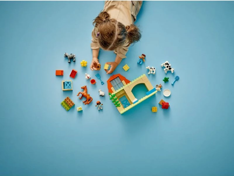 Set lodrash LEGO DUPLO 10416 Farm Animal Care, 74 pjesë, plastikë, për fëmijë, shumëngjyrëshe