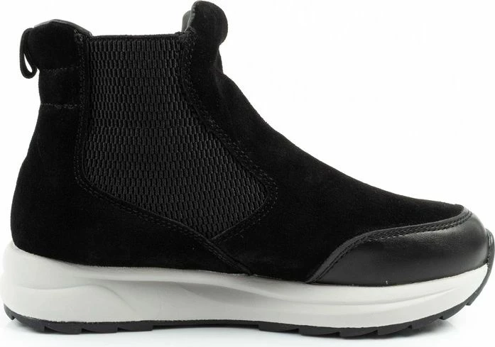 Çizme të shkurta lëkure për femra Scholl, të zeza