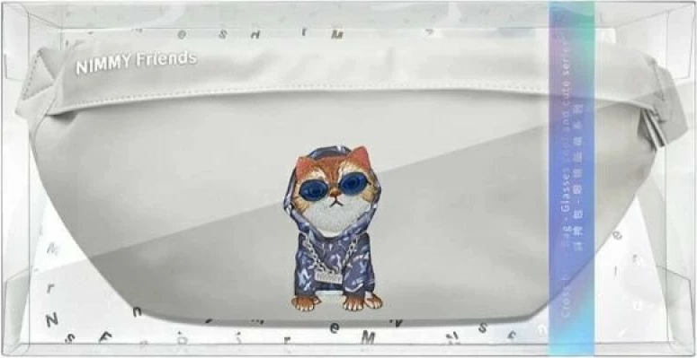 Çantë krahu Nimmy Crossbody Glasses Cool Cat, gri