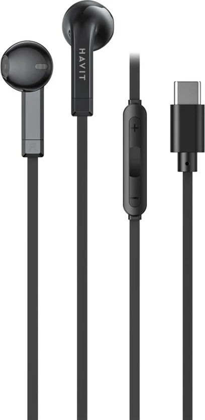 Kufje Havit E336C me kabllo, USB Type-C, të zeza