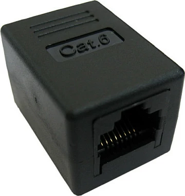 Bashkues modular RJ-45 VALUE Cat.6, i paekranuar, i zi